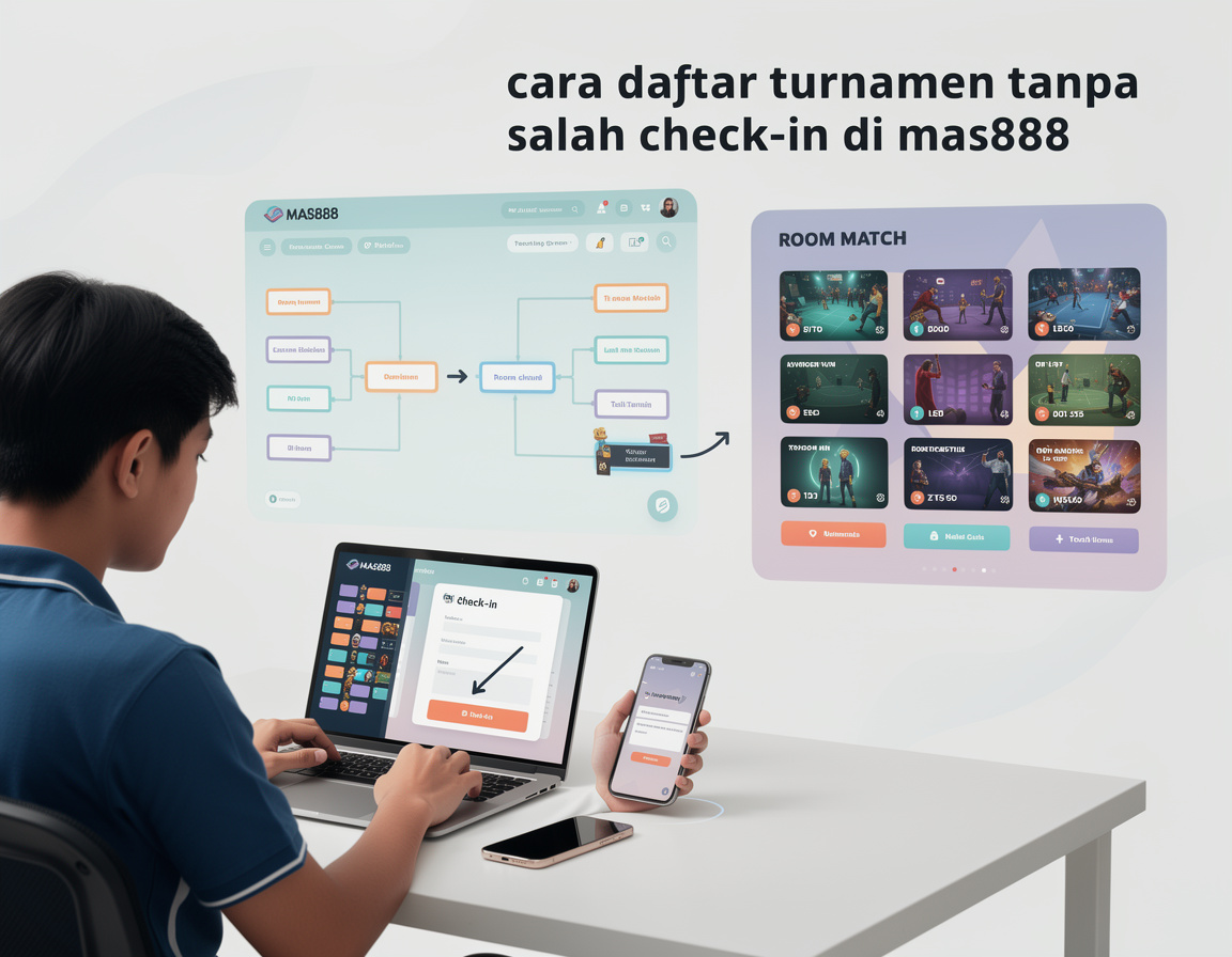 Ilustrasi cara daftar turnamen game online mas888 untuk turnamen game online mas888 dengan bracket dan room match
